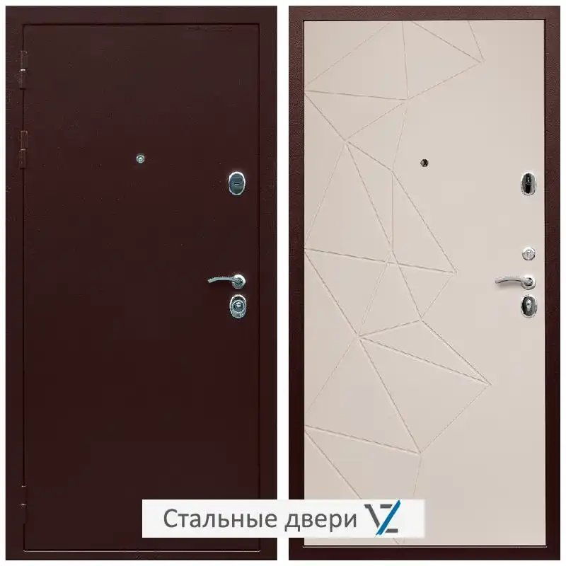 Дверь входная металлическая VZ Люкс Антик медь / ФЛ-139 Какао нубук софт