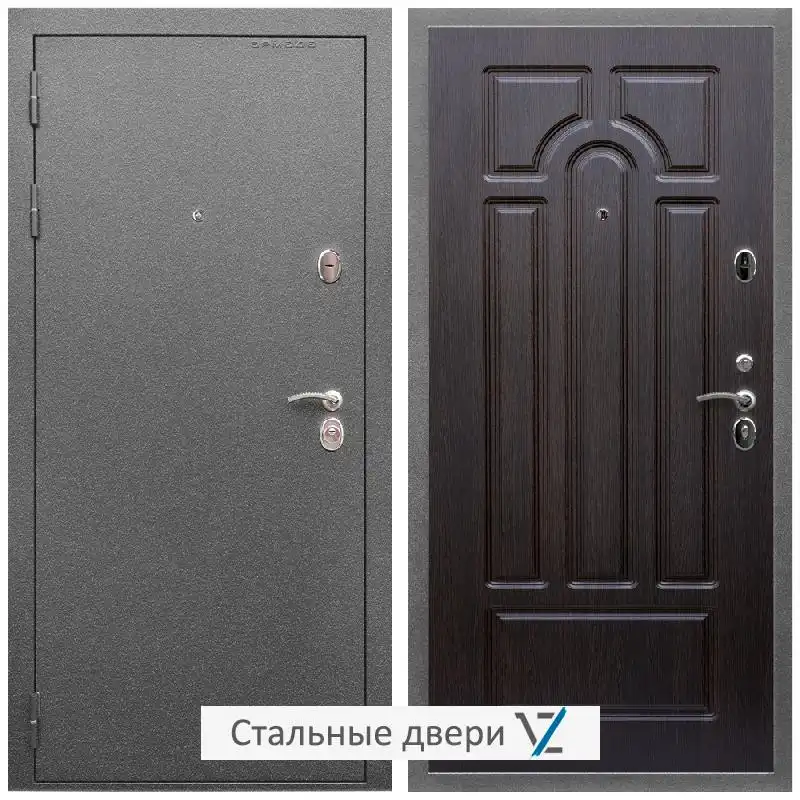 Дверь входная металлическая VZ Оптима Антик серебро / ФЛ-58 Венге