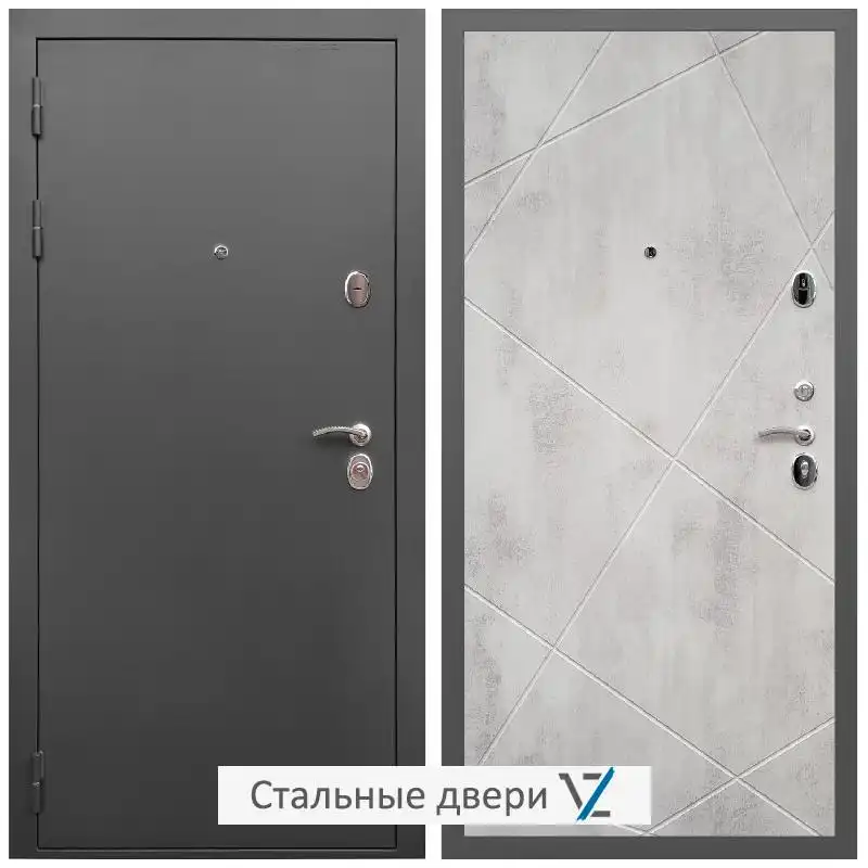 Дверь входная металлическая VZ Гарант / ФЛ-291 Бетон светлый