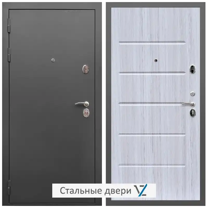 Дверь входная металлическая VZ Гарант / ФЛ-102 Сандал белый