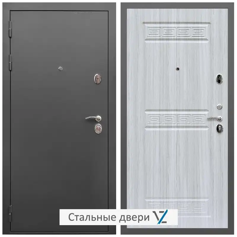 Дверь входная металлическая VZ Гарант / ФЛ-242 Сандал белый