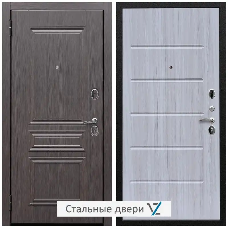 Дверь входная металлическая теплая VZ Экстра ФЛ-243 Эковенге / ФЛ-102 Сандал белый для квартиры